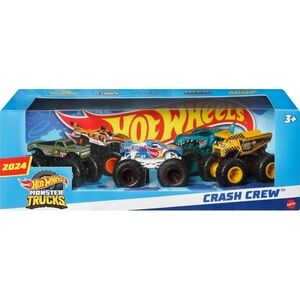 Hot Wheels Monster Trucks Crash Crew, 5-Pack of 1:64 Scale Toy Trucks, 1.82 lb